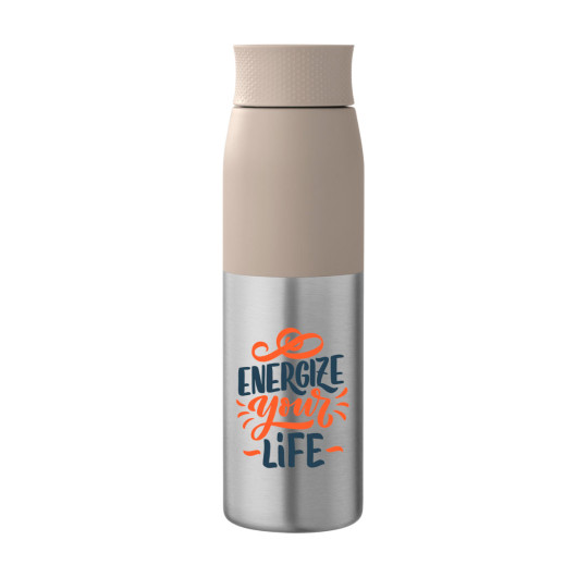 Thiess RPET Metal Water Bottles Ecru